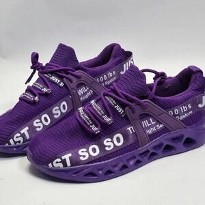 Purple JUST SO SO Sneakers Size 41 Futuristic Mesh Shoes Street StyleNew.